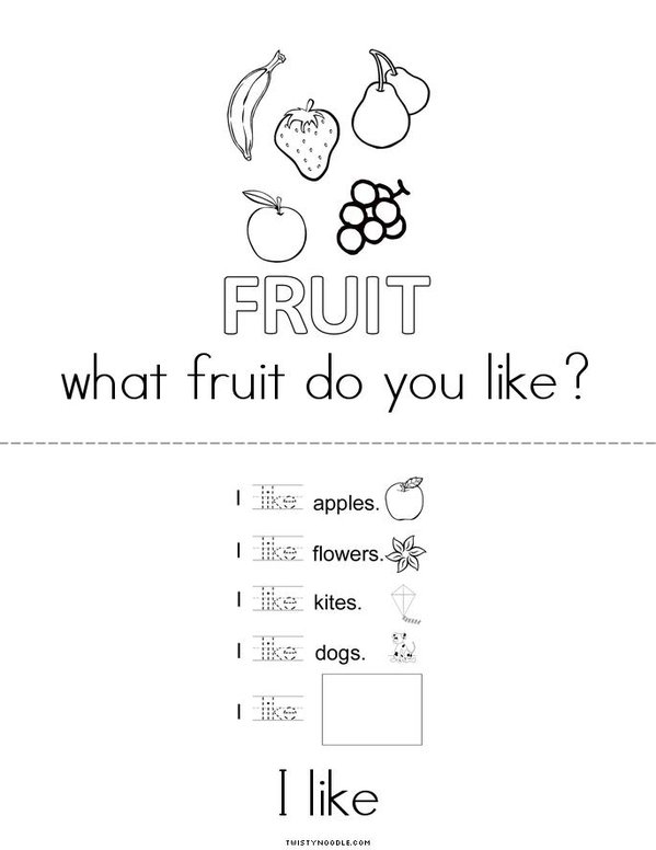 fruit book Mini Book - Sheet 3