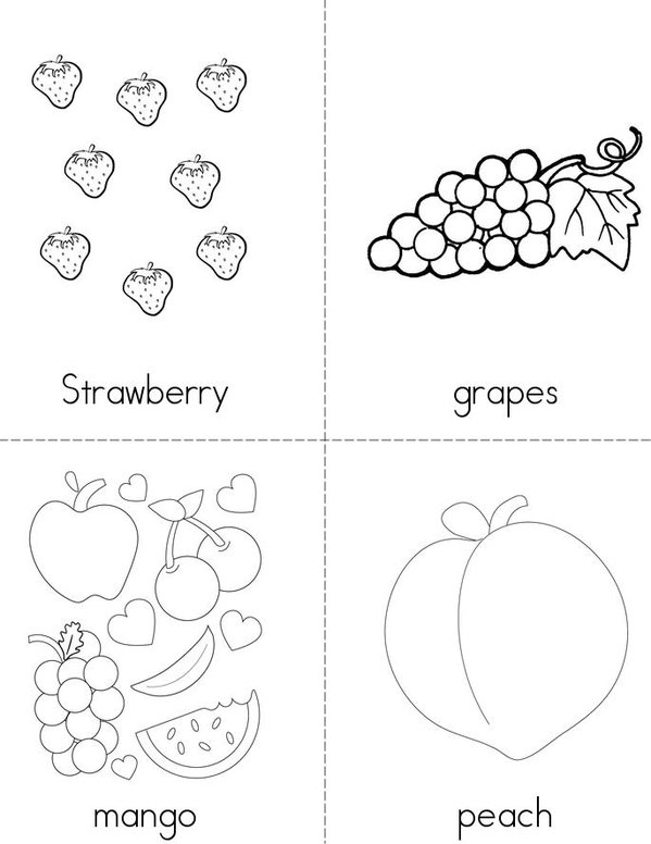 fruit book Mini Book - Sheet 1