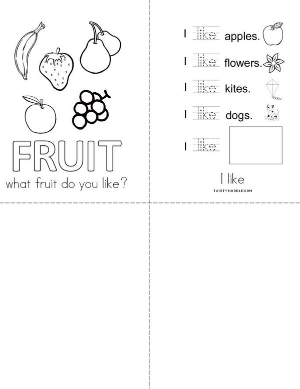 fruit book Mini Book - Sheet 2