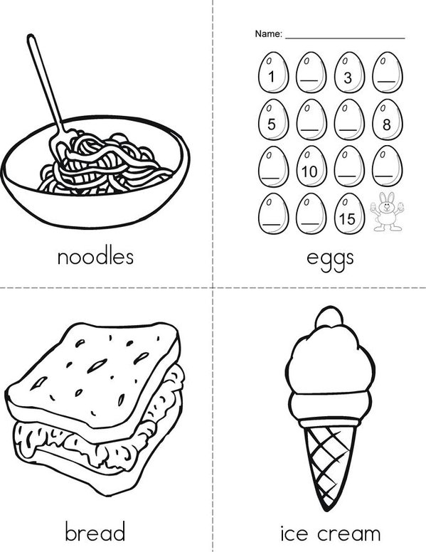 food book Mini Book - Sheet 1