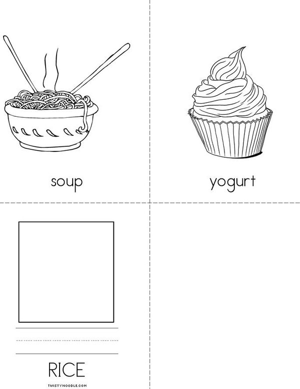 food book Mini Book - Sheet 2