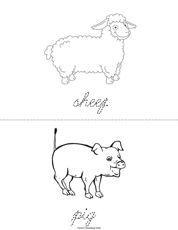 animals Mini Book - Sheet 6