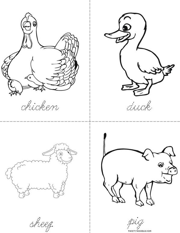 animals Mini Book - Sheet 3