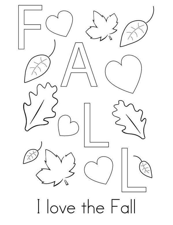 My Fall Coloring Book Mini Book - Sheet 1