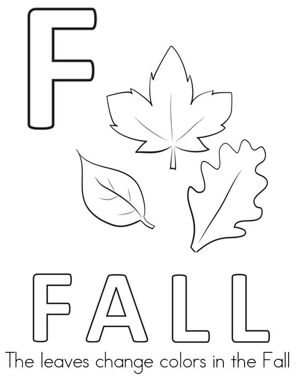 My Fall Coloring Book Mini Book - Sheet 3