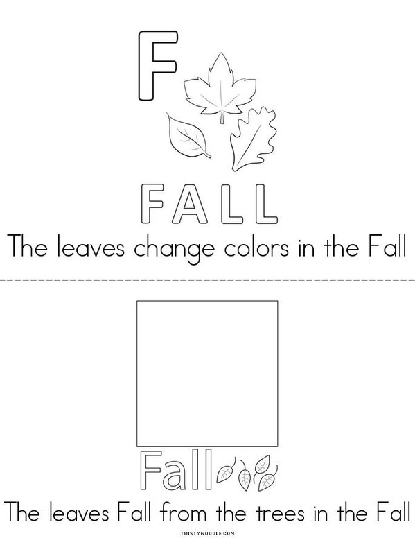 My Fall Coloring Book Mini Book - Sheet 2