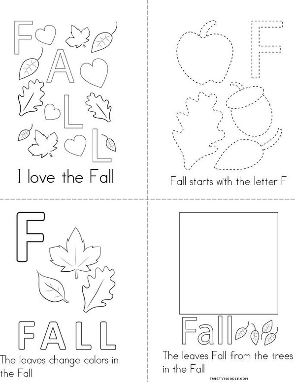 My Fall Coloring Book Mini Book