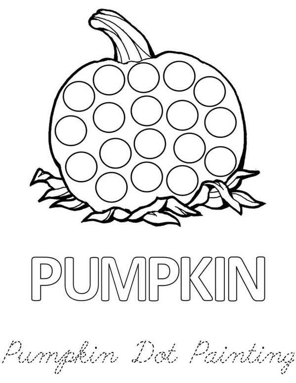 pumpkin dot  Mini Book - Sheet 1