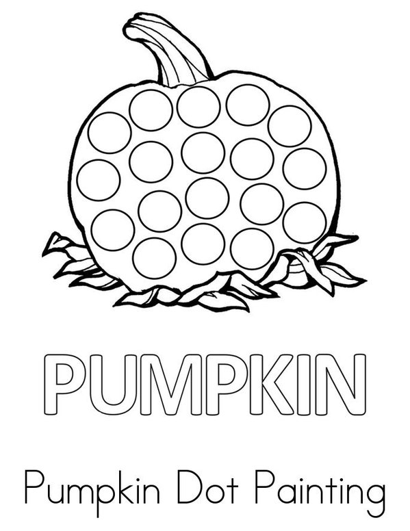 pumpkin dot  Mini Book - Sheet 1