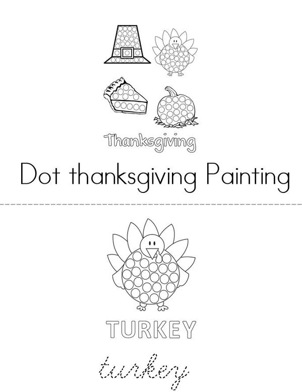 pumpkin dot  Mini Book - Sheet 1