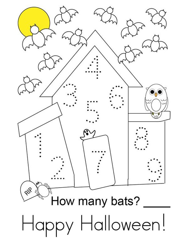 Halloween Counting Mini Book - Sheet 1