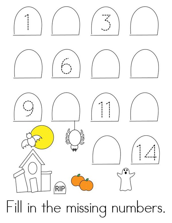 Halloween Counting Mini Book - Sheet 2