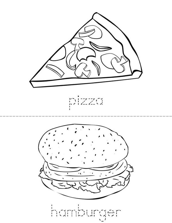 food Mini Book - Sheet 1