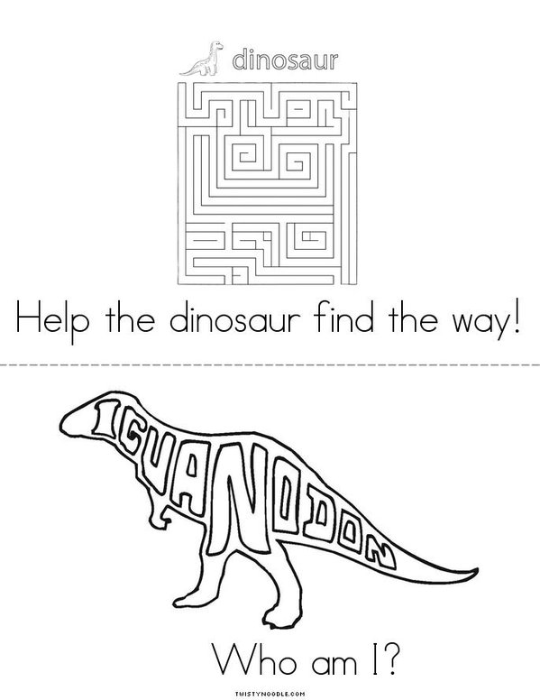 Dinosaurs Mini Book - Sheet 4