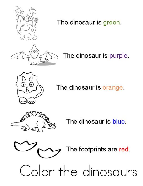 Dinosaurs Mini Book - Sheet 6