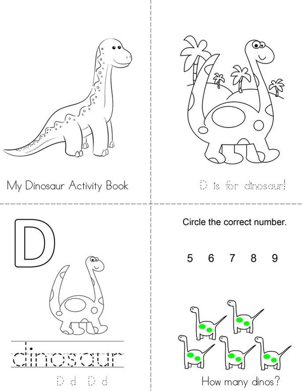Dinosaurs Mini Book - Sheet 1