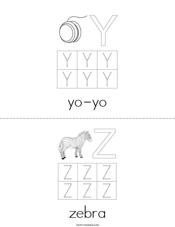Uppercase Alphabet Mini Book - Sheet 13