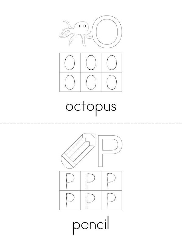 Uppercase Alphabet Mini Book - Sheet 8