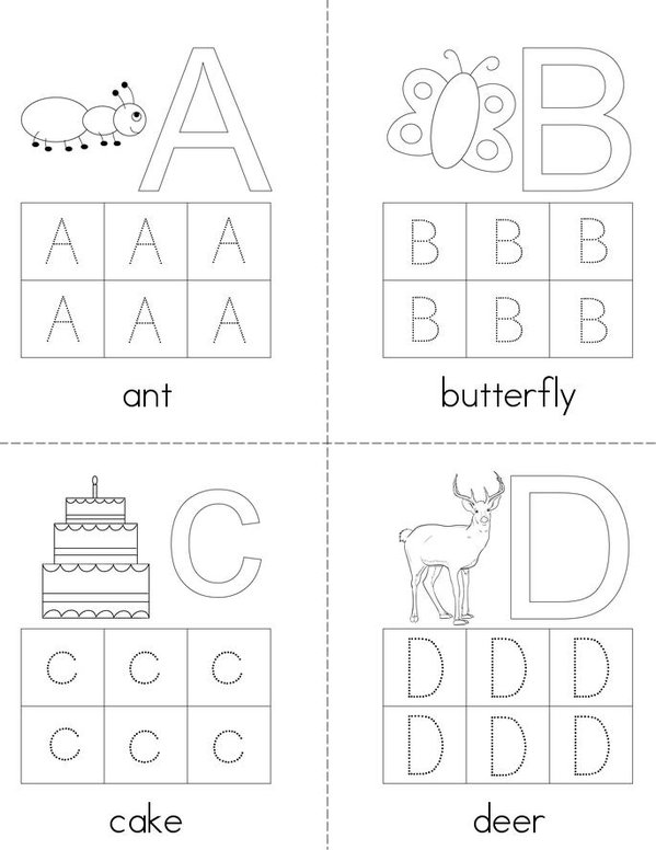 Uppercase Alphabet Mini Book - Sheet 1