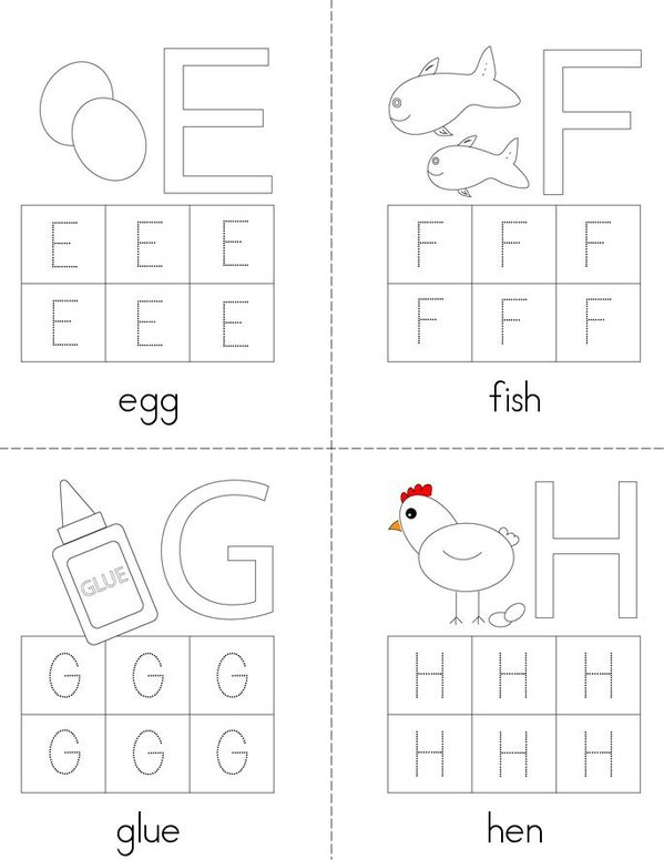 Uppercase Alphabet Mini Book - Sheet 2