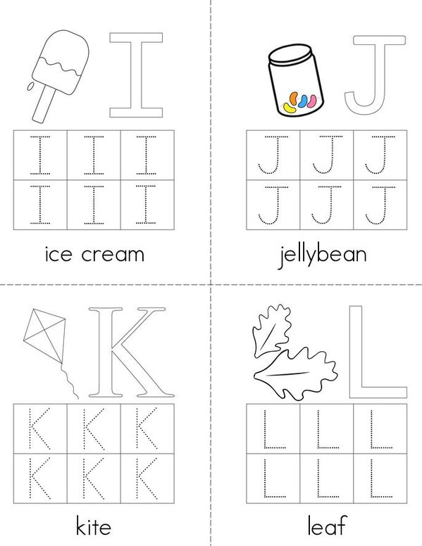 Uppercase Alphabet Mini Book - Sheet 3