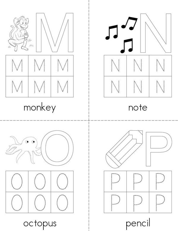 Uppercase Alphabet Mini Book - Sheet 4