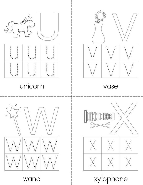 Uppercase Alphabet Mini Book - Sheet 6