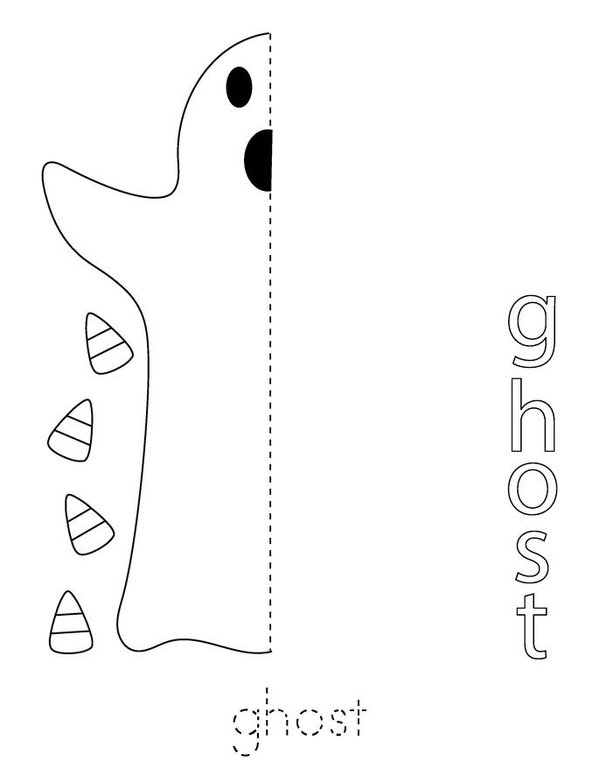 Finish the Halloween Pictures Mini Book - Sheet 1