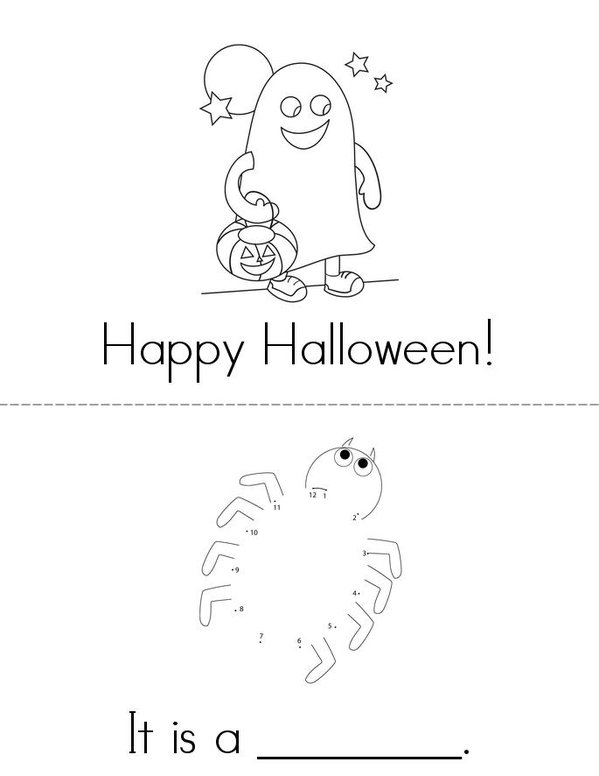 Halloween Dot to Dot Mini Book - Sheet 1