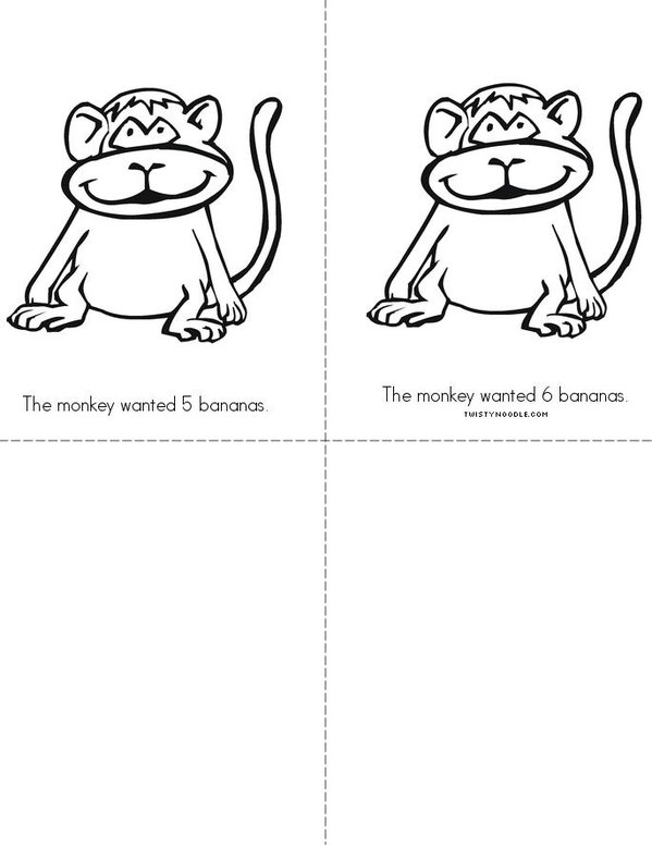 Monkey Counting Mini Book