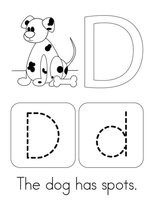 Letter D Words Mini Book - Sheet 3
