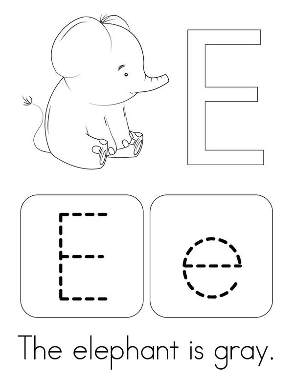 Letter E Words Mini Book - Sheet 3