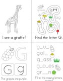 Letter G Words Book