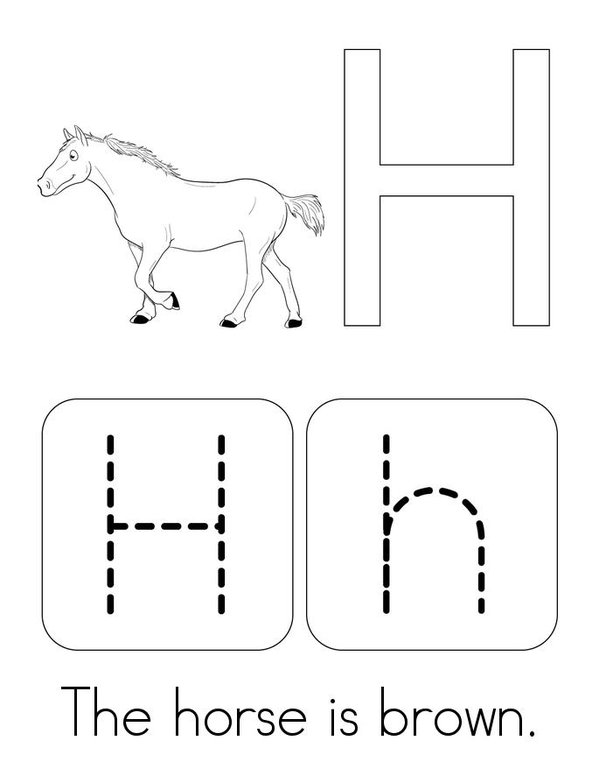 Letter H Words Mini Book - Sheet 3