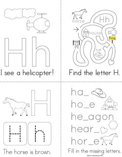 Letter H Words Book