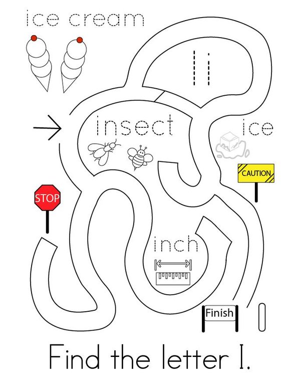 Letter I Words Mini Book - Sheet 3