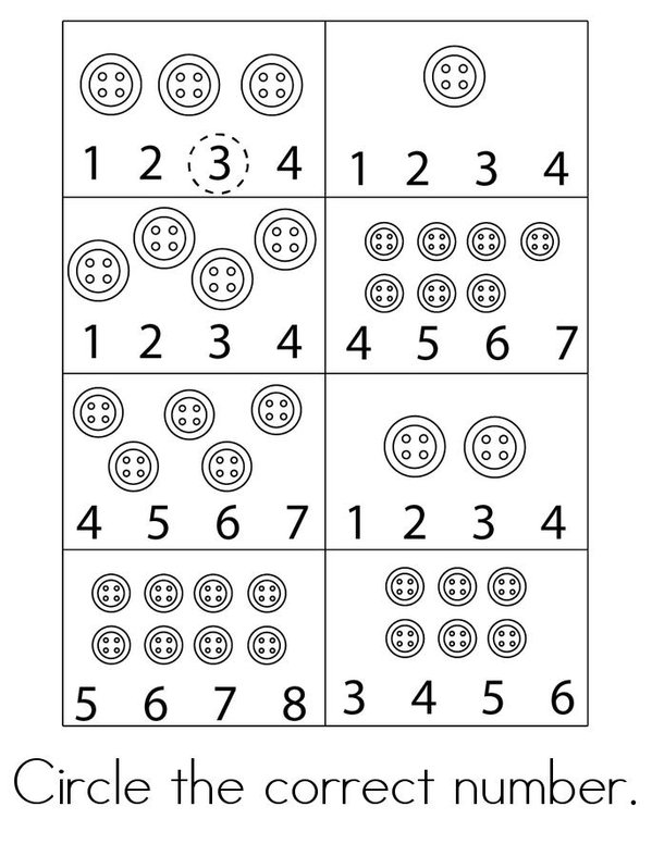 My Counting Book Mini Book - Sheet 2