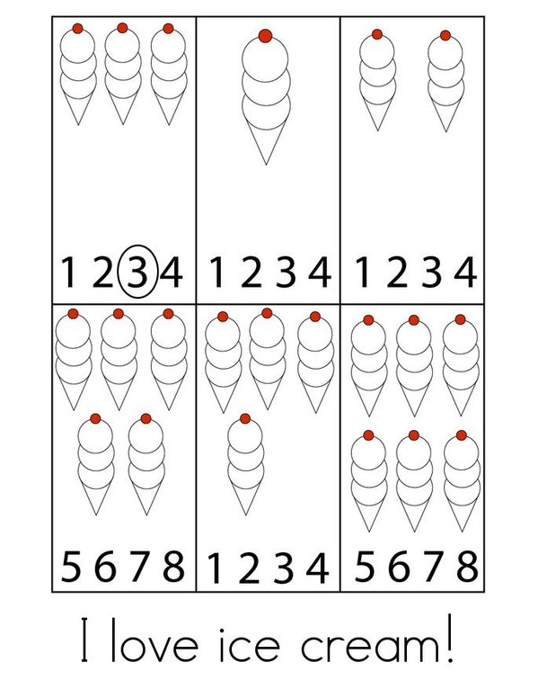 My Counting Book Mini Book - Sheet 3