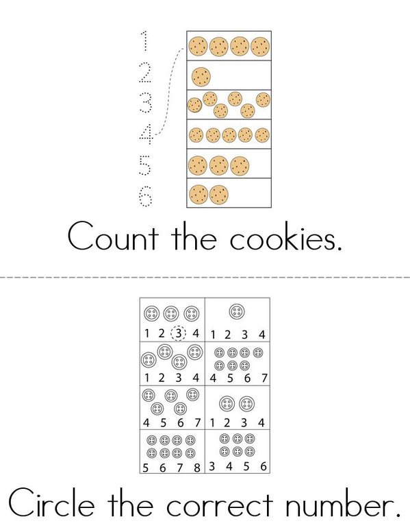 My Counting Book Mini Book - Sheet 1