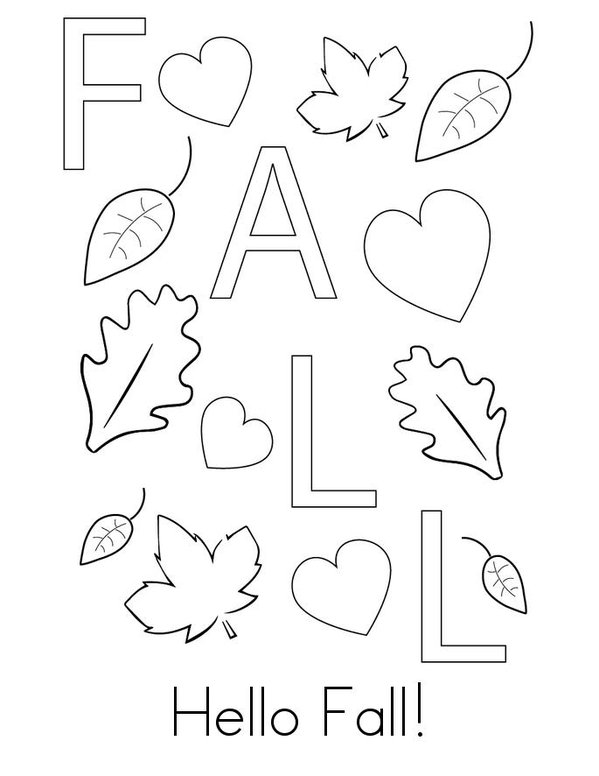 Hello Fall Mini Book - Sheet 1