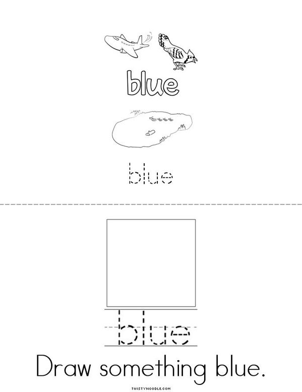 I can spell blue! Mini Book - Sheet 2