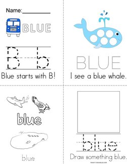 I can spell blue! Book