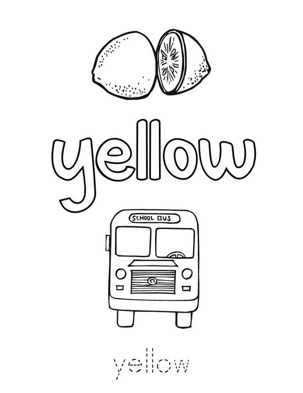 I can spell yellow! Mini Book - Sheet 3