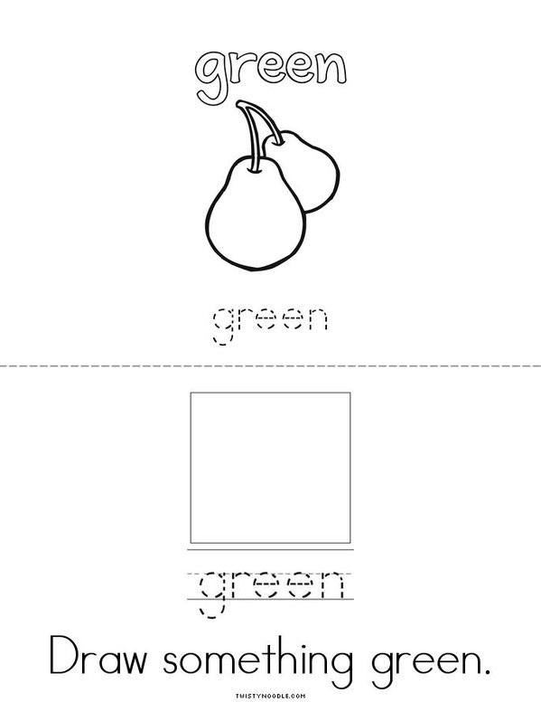 I can spell green! Mini Book - Sheet 2