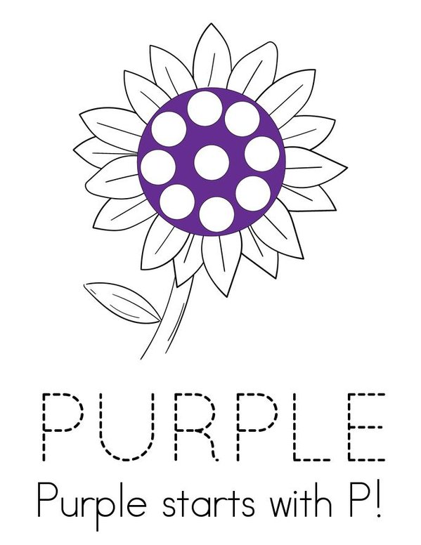 I can spell purple! Mini Book - Sheet 1