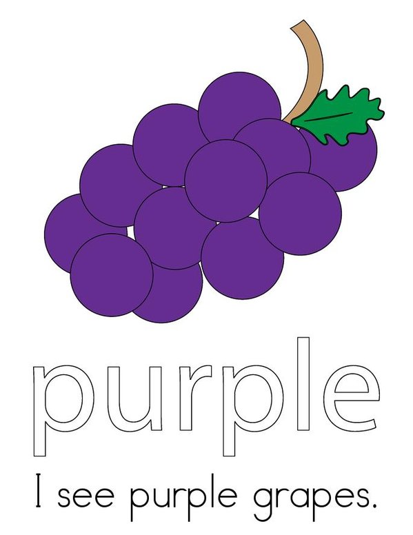 I can spell purple! Mini Book - Sheet 2