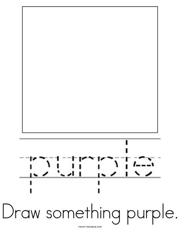 I can spell purple! Mini Book - Sheet 4