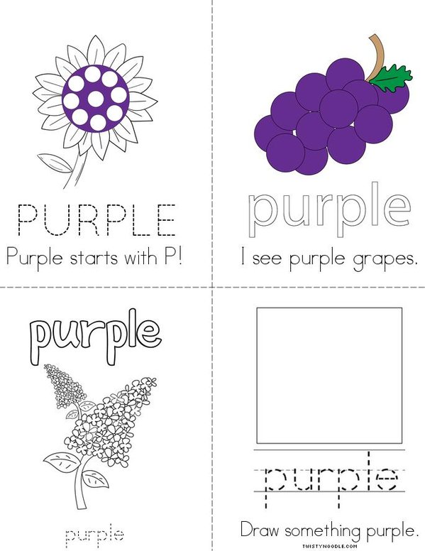 I can spell purple! Mini Book
