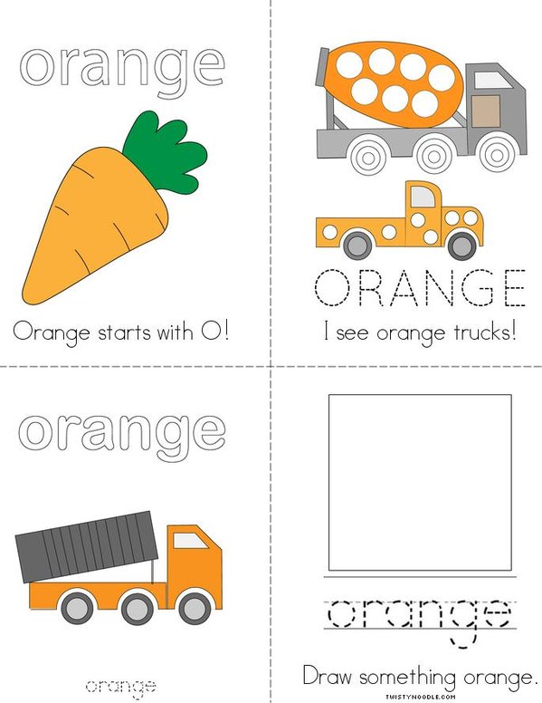 I can spell orange! Mini Book