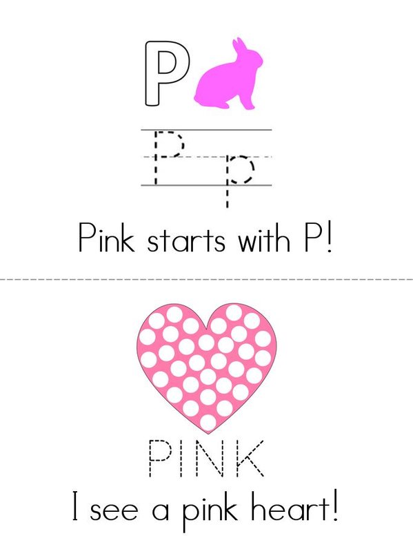 I can spell pink! Mini Book - Sheet 1